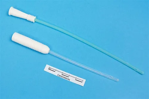 MTG Catheters - 71216 - MTG Straight Tip Male Intermittent Catheter, 16 Fr, Soft Vinyl Catheter with Handling Sleeve