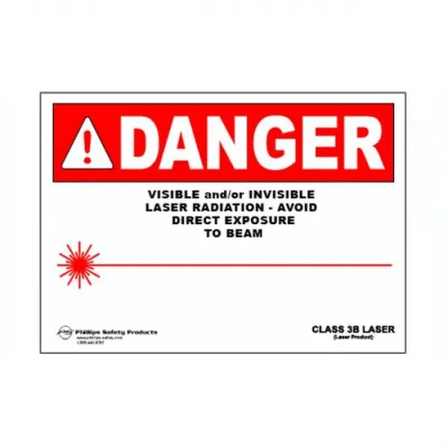 Phillips Safety - PL-W-29 - Class 3b Plastic Laser Radiation Warning Sign #29