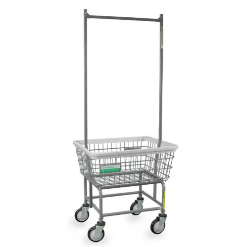 RB WIRE - From: 100E58ANTI To: 100E91ANTI - Antimicrobial Laundry Cart W/ Double Pole Rack