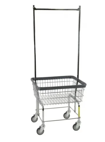 RB WIRE - 96B58 - Economy Laundry Cart W/ Double Pole Rack