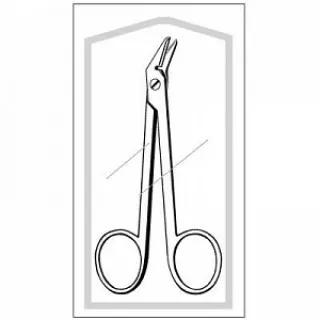 Sklar Instruments - From: 96-2518 To: 96-2519  Wire Cutting Scissors, Sklar Econo&#153;, Sterile, Angled, Disposable, 50/cs