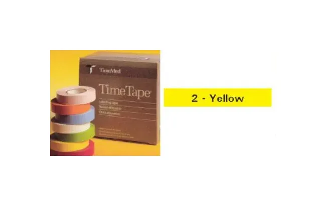 Precision Dynamics - Time - T-534-2 - Blank Label Tape Time Multipurpose Label Yellow Vinyl 3/4 X 500 Inch