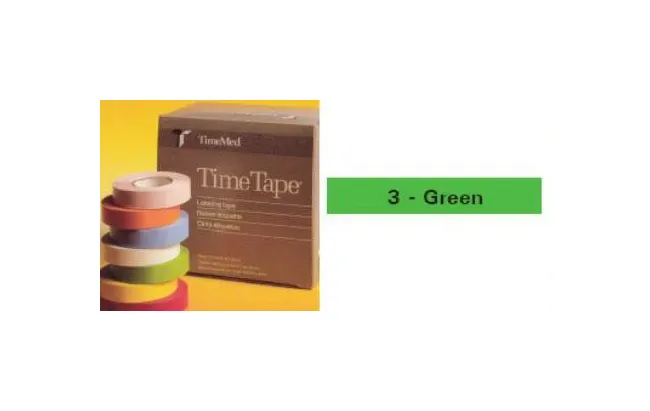 Precision Dynamics - Time - T-534-3 - Blank Label Tape Time Multipurpose Label Green Vinyl 3/4 X 500 Inch