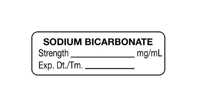 United Ad Label - UAL - ULAM610 - Drug Label Ual Anesthesia Label Sodium Bicarbonate_mg/ml Exp_time_int_ White 1/2 X 1-1/2 Inch