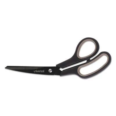 Universal - From: UNV92021 To: UNV92022  Industrial Carbon Blade Scissors, 8" Long, 3.5" Cut Length, Black/Gray Straight Handle